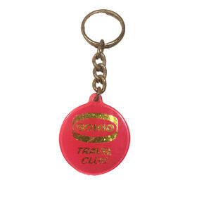 Sohio Travel Club Postage Ft Lauderdale Florida Keychain Red Vintage